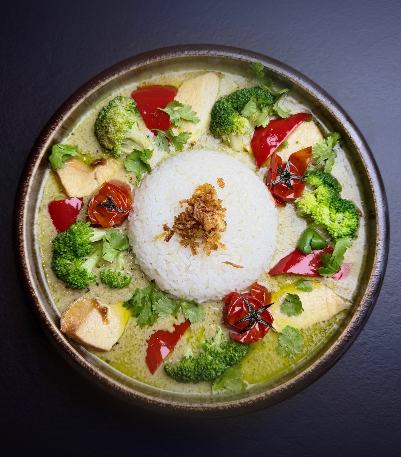 Green curry with chicken
